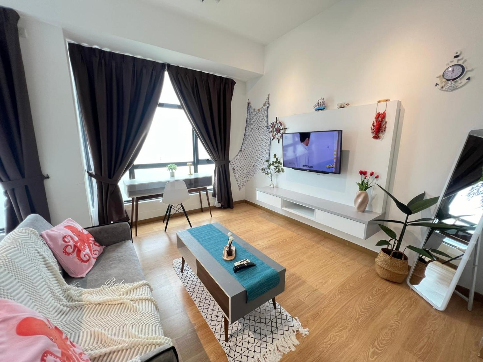 Oceanbay2 Seaview 6Pax Studio Netflix A-18-12 콴탄 외부 사진